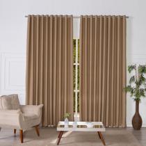 Cortina Blackout 3,00 x 2,50 Tecido Grosso Blecaute 3 Metros Corta Luz 100% Janela Quarto Sala Varao