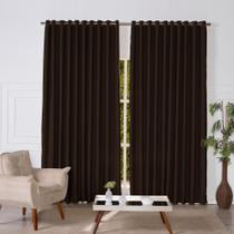 Cortina Blackout 3,00 x 2,50 Tecido Grosso Blecaute 3 Metros Corta Luz 100% Janela Quarto Sala Varao