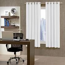 Cortina Blackout 300X250cm com Ilhós Bella Janela Branca