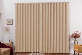 Cortina Blackout 3m x 2,50m Tecido com Ilhós - Palha