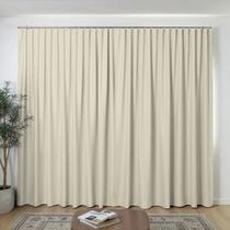 Cortina Blackout 4,00 X 2,70 Trilho Suíço Corta Luz Sala Blecaute Escurece Porta Balcão Varanda