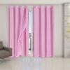 Cortina Blackout 50007rosa PVC com Tecido Voil 2,80m x2,30m