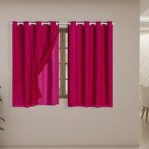 Cortina Blackout 50013 pink PVC com Tecido Voil 2,80m x1,60m