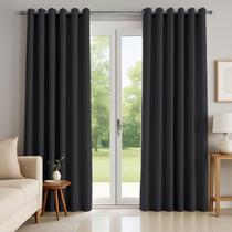 Cortina Blackout 6 metros Tecido Grosso Luxo Ilhós Cromado Sala Quarto Escritório