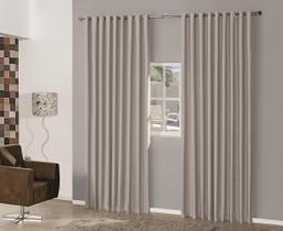 Cortina Blackout 6,00X2,80 Corta Luz Com Ilhos Marrom Claro