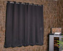 Cortina blackout 70% luz 2,60x1,80 preto - Artesanato e cortinas