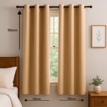 Cortina Blackout Bege 2,00x1,50 Color TekShine