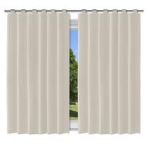 Cortina Blackout bege - 200x200cm - c/ alça p/ varão