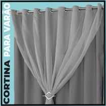 cortina blackout Berlim bloqueia luz 5,50x2,60 sala cinza