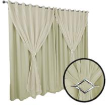 cortina blackout Berlim bloqueia luz 5,50x2,70 sala palha