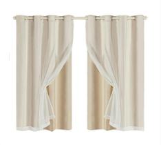 Cortina Blackout Black Out Com Tecido Voal Liso 2,00x1,40 Mts Para Quarto Sala Apartamento Apto Janela Cortina Blackout Black Out Com Tecido Voal Liso 2,00x1,40 Mts Para Quarto Sala Apartamento Apto Janela
