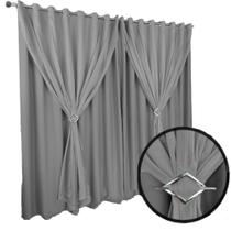 Cortina Blackout/Blecaute berlim 6 x 2,50 quarto sala cinza