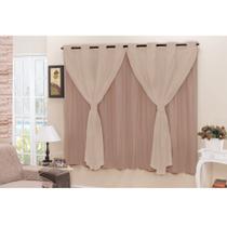 Cortina Blackout Blecaute Corta Luz para Sala Quarto com Tecido Voil 2,80 M X 1,60 M