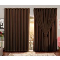Cortina Blackout Blecaute Corta Luz para Sala Quarto com Tecido Voil 2,80 M X 2,30 M