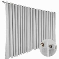 cortina blackout blecaute quarto 7,00 x 2,80 Milam cinza