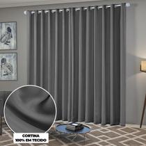 Cortina Blackout Blecaute Quarto Sala em Tecido 2,20m x 1,30m Ilhos Cromado Solaris