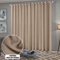 Cortina Blackout Blecaute Quarto Sala em Tecido 2,20m x 1,30m Ilhos Cromado Solaris