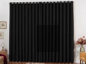 Cortina Blackout Bloqueia Luz 4 Metros E 2,80 Altura Preto