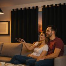 Cortina Blackout Bloqueio Luz Quarto Sala Varão Preta Escurece Privacidade Janela Decoração Casa Cortina Blackout Bloqueio Luz Quarto Sala Varão Preta Escurece Privacidade Janela Decoração Casa