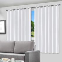 Cortina Blackout Branco - 200x140cm - c/ alça p/ varão