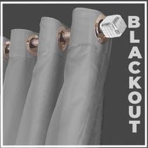 cortina blackout Bruna corta luz 5,00 x 2,60 c/voal cinza
