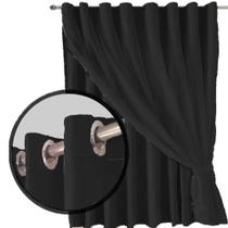 cortina blackout Bruna corta luz 6,00 x 2,40 c/voal palha
