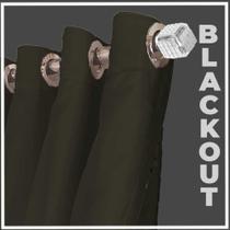 cortina blackout Bruna para varão 8,00 x 2,60 voal preto