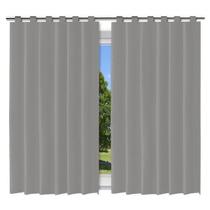 Cortina Blackout Cinza 200X200Cm Pvc Corta Luz Com Alça