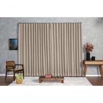 Cortina Blackout com Linho 2,80x1,80m para Trilho Suíço Avelã Ludatex Cortina Blackout com Linho 2,80x1,80m para Trilho Suíço Avelã Ludatex