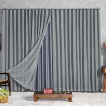 Cortina Blackout Com Linho 2,80X2,30 Para Trilho Duplo