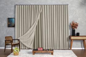 Cortina Blackout Com Linho 3,00x2,70 Para Trilho Duplo -