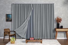 Cortina Blackout Com Linho 4,00x2,70 Para Trilho Suíço - Cortina Blackout Com Linho 4,00x2,70 Para Trilho Suíço -