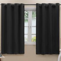 Cortina Blackout com Voil 2,00m x 1,30m Corta Luz PVC Blecaute Voal para Sala Quarto Janela