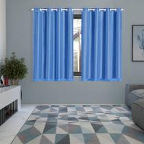 Cortina Blackout com Voil 2,80m x 1,60m PVC Blecaute Voal para Sala Quarto Janela Corta Luz