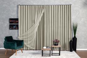 Cortina Blackout Com Voil 5,00x2,30 Para Trilho Suíço - Cortina Blackout Com Voil 5,00x2,30 Para Trilho Suíço -