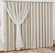 Cortina Blackout Com Voil Palha 5.40 X 2.80M Cortina Blackout Com Voil Palha 5.40 X 2.80M