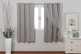 Cortina Blackout Com Voil Para Sala Quarto 2,80 X 1,70M