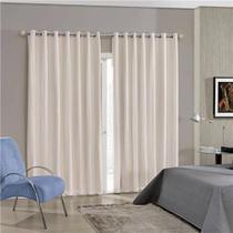 CORTINA BLACKOUT COM VUAL PALHA 4.20m x 2.80m BELLA JANELA