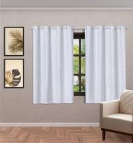 Cortina Blackout Corta Luz 100% Voil Voal Xadrez 2,80 x 1,60