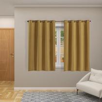 Cortina Blackout Corta Luz 70 % Em Tecido 2,7 X 1,6 Dourado