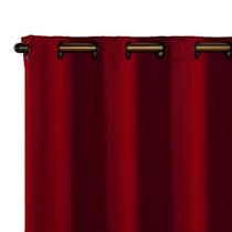 Cortina Blackout Corta Luz 70 % Tecido 2,70 x 2,30 - Vermelho - REDECOR