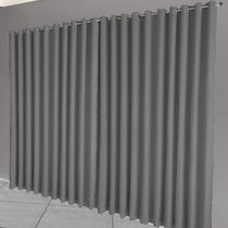 cortina blackout corta luz 7,00 x 2,40 de Celina voil bege