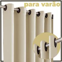 cortina blackout corta luz 7,00 x 2,40 sala Brenda voil bege