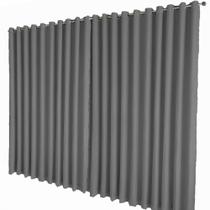 cortina blackout corta luz 8,00 x 2,40 ilhos Celina bege