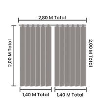 Cortina Blackout Corta Luz Com Película Cinza Vários Tamanhos - vida Pratika