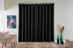 Cortina Blackout Corta Luz de Tecido para Sala Quarto Escritório 2,00m x 1,70m Preta Cortina Blackout Corta Luz de Tecido para Sala Quarto Escritório 2,00m x 1,70m Preta