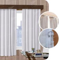 Cortina Blackout Corta Luz Plástico PVC Trilho 2,80x2,80m Branco Cinza - Cortina Cortina Cortina Blackout Corta Luz Plástico PVC Trilho 2,80x2,80m Branco Cinza - Cortina Cortina