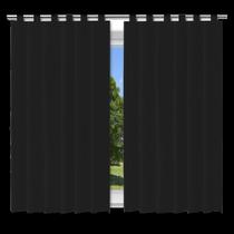 Cortina Blackout Corta Luz Preto 280X220Cm Com Alça Pvc