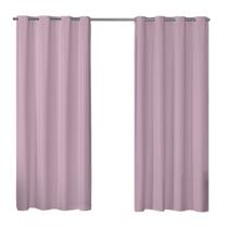 Cortina Blackout de PVC 2,80m x 2,10m Rosa para Varão Simples