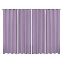 Cortina Blackout de PVC 5,60m x 2,30m Lilas para Varão Simples